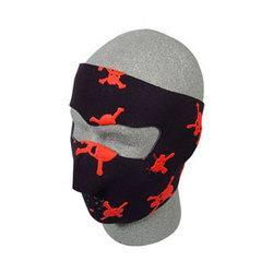 Neoprene Face Mask, Skull & Crossbones, Redneoprene 