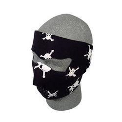 Neoprene Face Mask, Skull & Crossbones, Whiteneoprene 