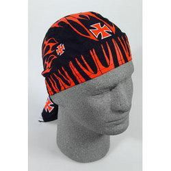 Flydanna, 100% Cotton, Flames, Bike, Redflydanna 