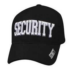 Cap, Black, 3-D Embroidered, Securitycap 