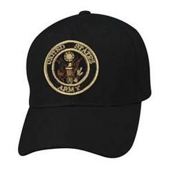 Cap, Black, Embroidered, U.S. Army Logocap 
