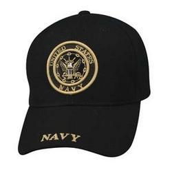 Cap, Black, Embroidered, U.S. Navy Logocap 