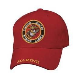 Cap, Red, Embroidered, U.S.Marine Corps Insigniacap 