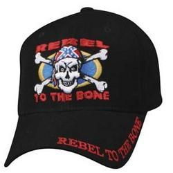 Cap, Black, Embroidered, Rebel To The Bone logocap 