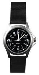 Field Watch, Rugged, SS Case, Black Nylon Strap, Black Facefield 