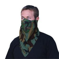 Neodanna, 100% Cotton Bandanna w/Neoprene, Woodland Camoneodanna 