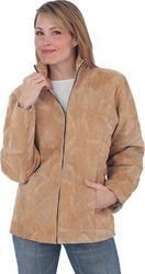 2X LADIES TAN SUEDE COAT