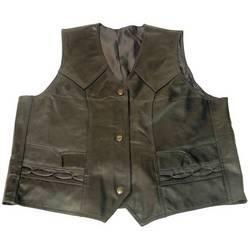 Giovanni Navarre&reg; Solid Genuine Leather Ladies' Black Vest