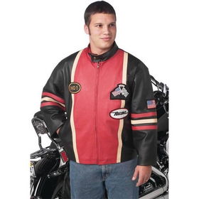 Diamond Plate Solid Genuine Leather Racing Jacket