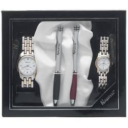 Navarre&trade; Men&rsquo;s and Ladies&apos; 2-Tone Watch and Ball Point Pen Setnavarre 