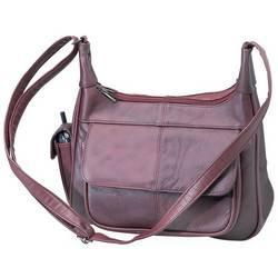 Embassy Genuine Leather Shoulder Bag in burgundy color