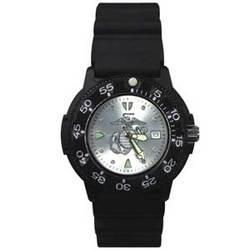 Dive Watch, Resin Case/Bezel, PU Band, US Marine, Silverdive 