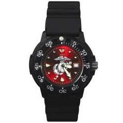 Dive Watch, Resin Case/Bezel, PU Band, US Marine, Red Facedive 