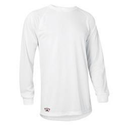 Loose Fit Long Sleeve Crew Tee, White, Largeloose 
