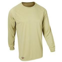 Loose Fit Long Sleeve Crew Tee, Fatigue, XXLloose 