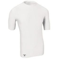 Tight-Fit Compression Short Sleeve Tee, Large, Whitetight 