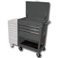 Series 4 Drawer Service Cart - Blackseries 