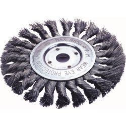 WHEEL BRUSH 4\" KNOTTED WIREwheel 