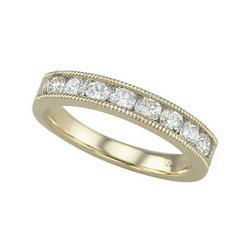 14K Yellow Gold Round Diamond Band Ring (0.75 ctw)yellow 