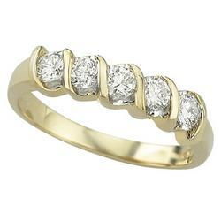 14K Yellow Gold Prong Set Round Diamond Ringyellow 