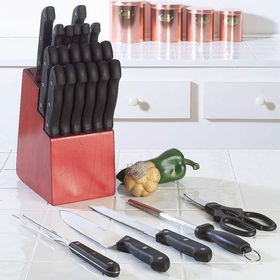 Maxam&reg; 25pc Cutlery Set in Wood Block