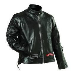 Diamond Plate&trade; Ladies&apos; Rock Design Genuine Buffalo Leather Motorcycle Jacket (Large)diamond 