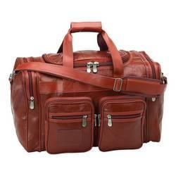 Embassy&trade; 19&quot; Camel Color Italian Stone&trade; Design Genuine Buffalo Leather Tote Bag