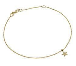 Genuine 14K Gold Star Ankletgenuine 
