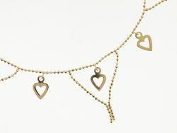 14K Gold Dangle Heart Pendant Ankletgold 