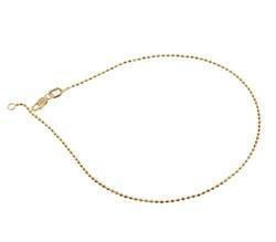 14K Gold Faceted Ball Chain Anklet Braceletgold 