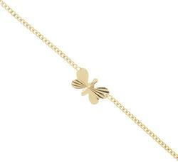 Diamond cut 14K Gold Butterfly Ankletdiamond 
