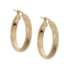 Gold Laser Cut Hoop Earrings