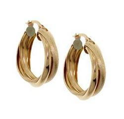 Gold Laser Cut Hoop Earrings