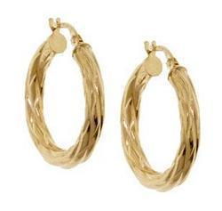 Gold Laser Cut Hoop Earrings