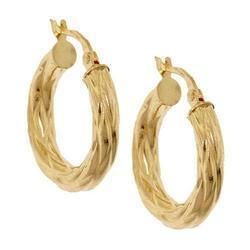 Laser Cut Gold Hoop Earrigns