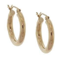 High Polished Gold Hoop Earrings