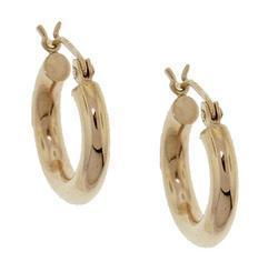 High Polished Gold Hoop Earrings