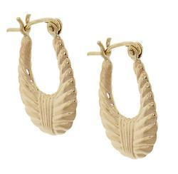 Laser Cut Gold Hoop Earrings