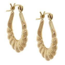 Laser Cut Gold Hoop Earrings