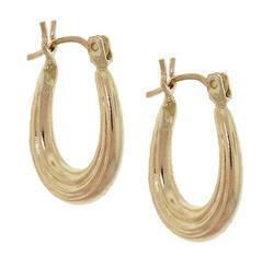 Laser Cut Gold Hoop Earrings