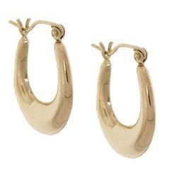 High Polished Gold Hoop Earringshigh 