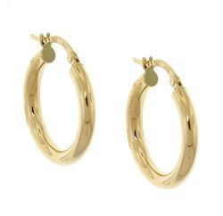 High Polished 18K Gold Hoop Earrings