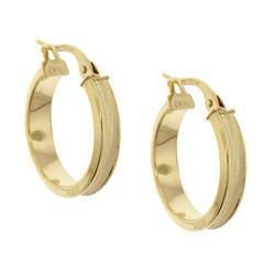 Brushed Gold Hoop Earrings