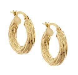 Laser Cut Gold Huggie Hoop Earrings