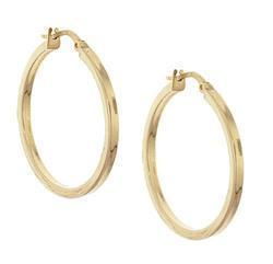 High Polished Gold Hoop Earrings