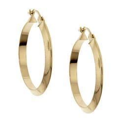 High Polished Gold Hoop Earrings