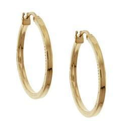 High Polished Gold Hoop Earrings