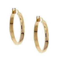 High Polished Gold Hoop Earrings