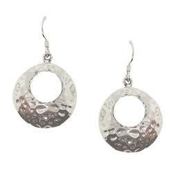 Sterling Silver Hammered Dangle Earrings