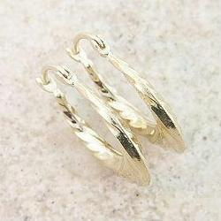14KT Gold Fancy Hoop Earrings